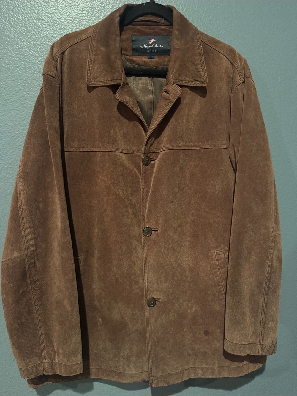Newport Harbor Suede Button-Front Jacket